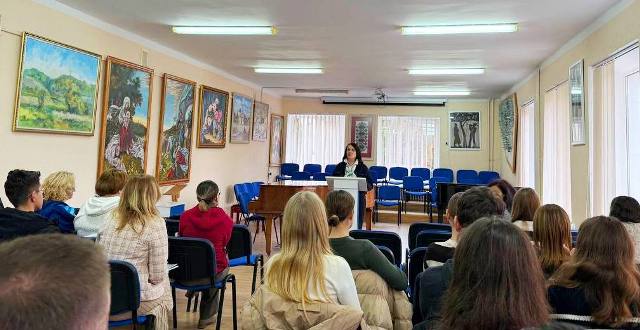 Марія Бойко під час зустірчі